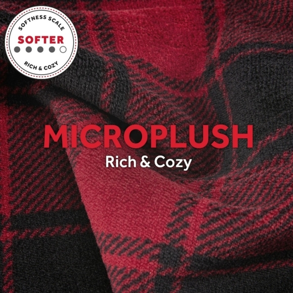 Sunbeam Microplush Sherpa Heated Throw with Storage Bag, Red Plaid - Picture 6 of 14